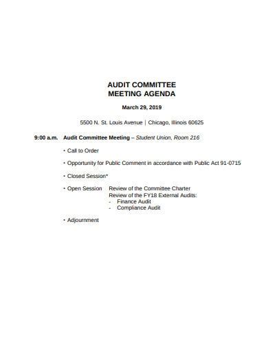 Audit Meeting Minutes Template