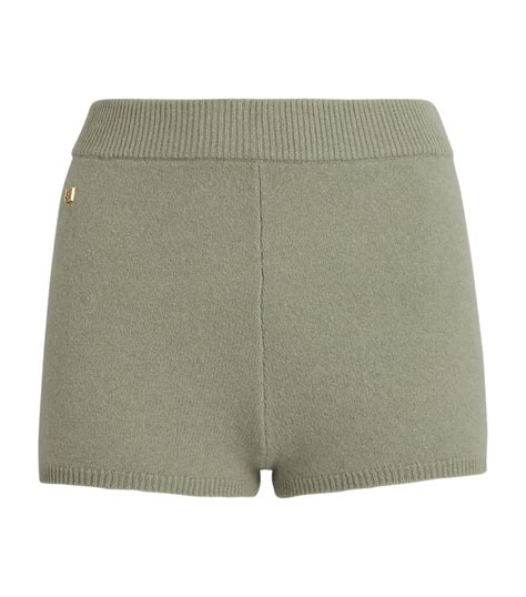 SANDRO Green Wool High Waist Shorts Harrods UK