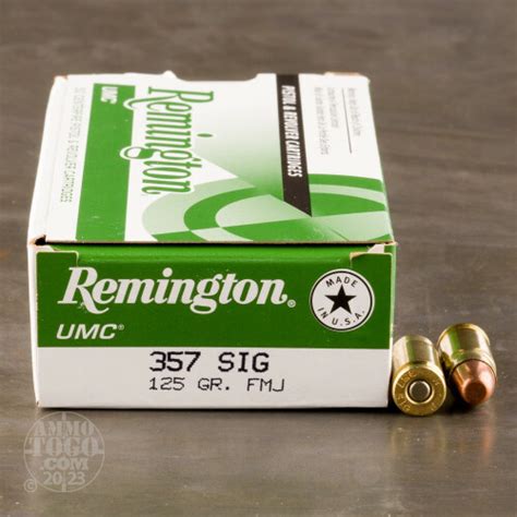 357 Sig Full Metal Jacket Fmj Ammo For Sale By Remington 50 Rounds