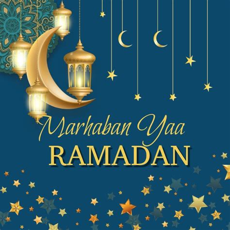 Copy Of Marhaban Ya Ramadhan Blue Template Postermywall