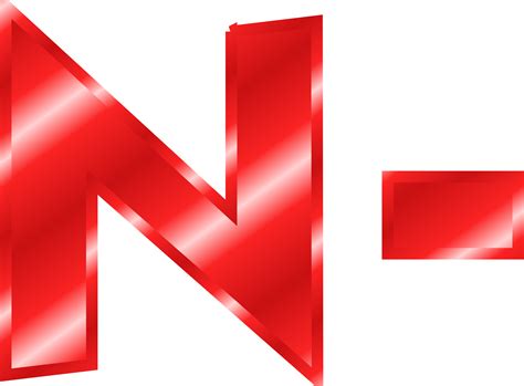 Clipart - N + hyphen red