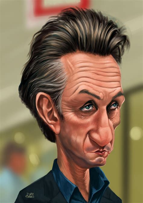 Sean Penn Davi Sales Funny Caricatures Celebrity Caricatures