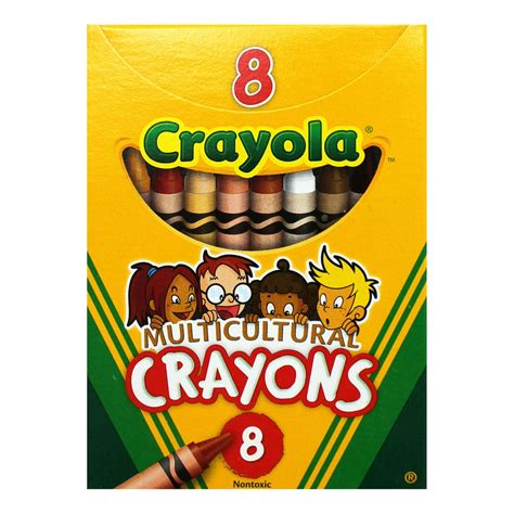 Crayola Multicultural Crayons Reg Size 8 Colors Set Of 24 Boxes