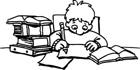 Boy Studying Clipart Black And White 20 Free Cliparts Download Images