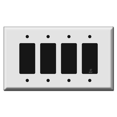 Oversized Four Or 4 Gfci Decora Rocker Switch Plate Cover