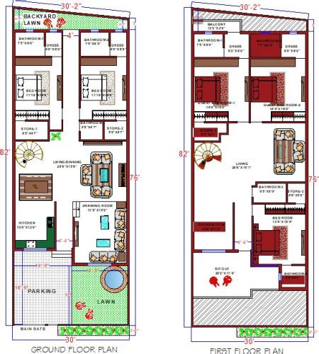 Buy 30x80 House Plan 30 By 80 Elevation Design Plot Area Naksha