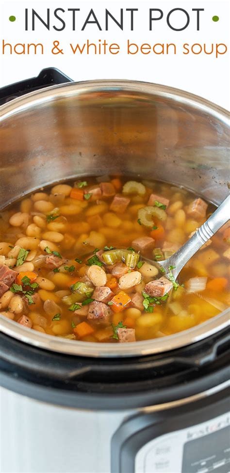 Instant Pot Ham And White Bean Soup The Blond Cook