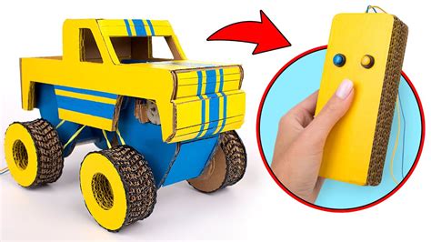 Diy Car From Cardboard With A Real Remote Control 🚕 Youtube