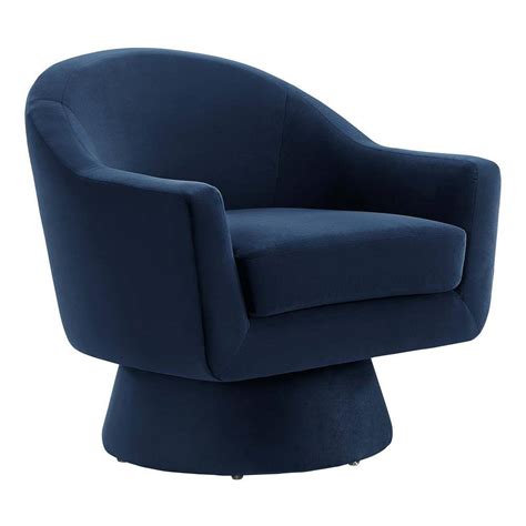 Modway Astral Performance Velvet Fabric And Wood Swivel Chair In
