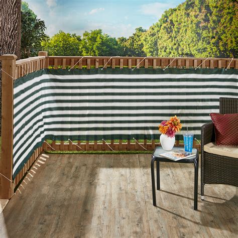 Deck And Fence Privacy Screen For Patio Porch Balcony Striped 15 Ft