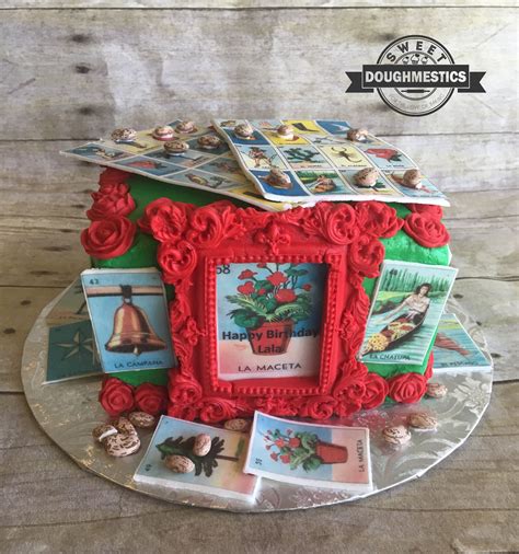 Mexican Loteria Cake By Sweet Doughmestics Mexican Party Theme Cake