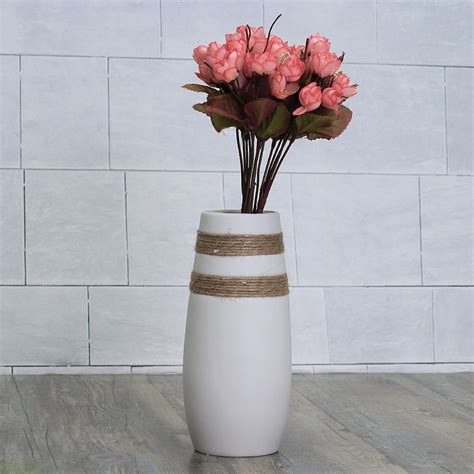 White Creative Modern Ceramic Flower Vase Handmade Flowers Bouquet Vase