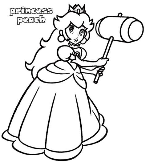 Mario Princess Peach Coloring Pages Princess Peach Coloring Pages Páginas para colorir para
