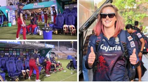 wpl 2023 ellyse perry spotted cleaning dugout after rcb s match wins hearts with gesture