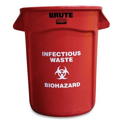 Biohazardous Waste Container Gallon Red Rubbermaid Waste