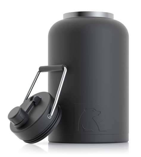 Rtic One Gallon Jug Black Matte Stainless Steel Vacuum Insulated Flip