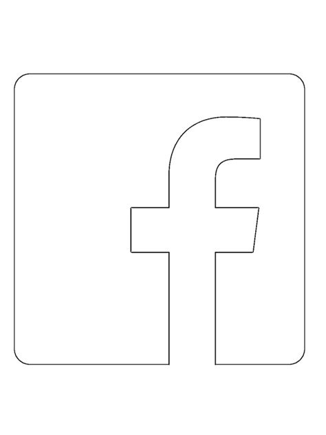 Kleurplaat Facebook Logo Leukekleurplatennl