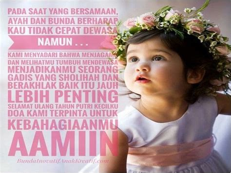 Ucapan Selamat Ulang Tahun Buat Anak Perempuan Islami - UCAPANKU
