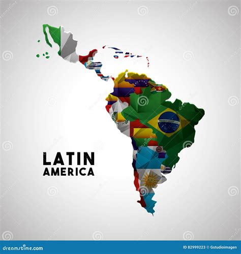 Mapa De América Latina Stock De Ilustración Ilustración De Diagramas