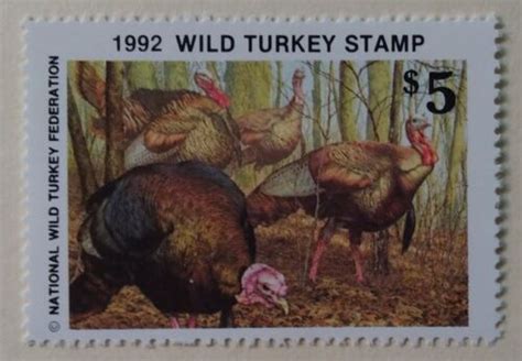 national wild turkey federation stamp 1992 sc nwtf17 mint nh og ebay