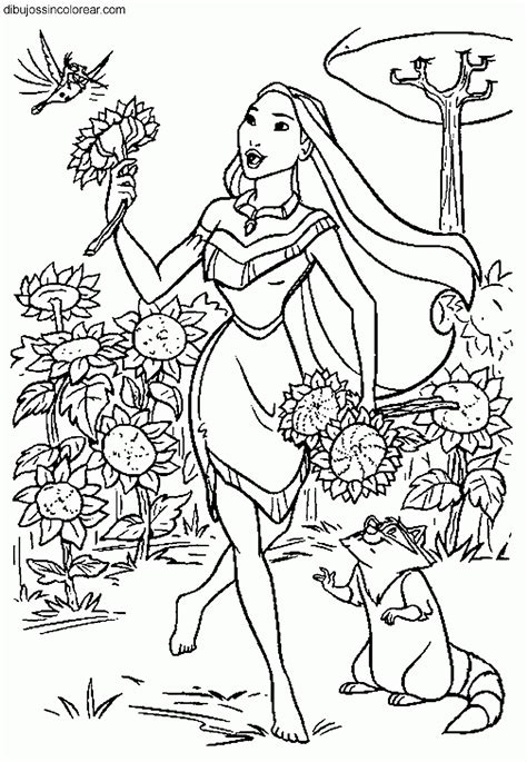 Dibujos Sin Colorear Dibujos De Pocahontas Princesa