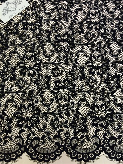 Black Lace Fabric Embroidered Lace French Lace Wedding Lace Etsy