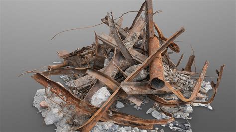 Rusty Steel Scrap Pile Download Free 3d Model By Matousekfoto