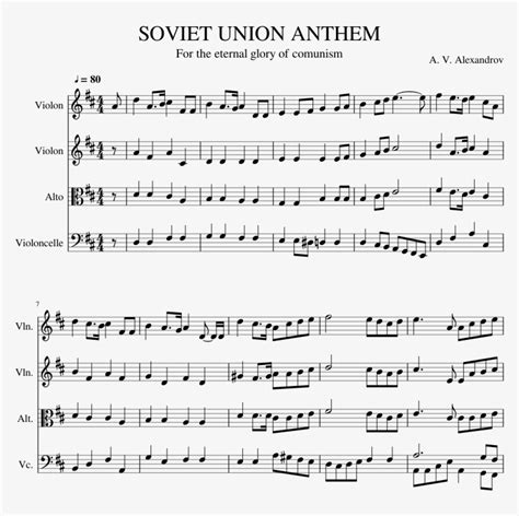 Download Soviet Union Anthem Sheet Music Composed By A Budweiser Here