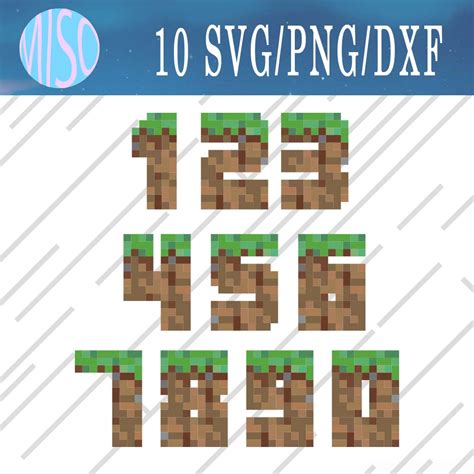 Minecraft Numbers Svg Minecraft Numbers Svg Png Dxf Inspire Uplift