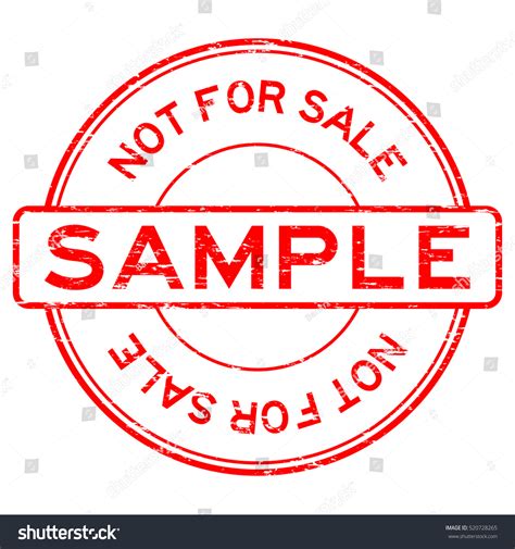 grunge red round sample not for sale rubber royalty free stock vector 520728265