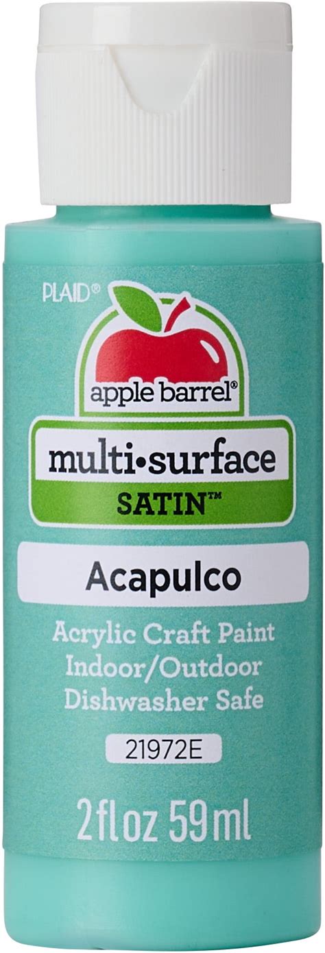 Apple Barrel Multi Surface Acrylic Craft Paint Satin Finish Acapulco