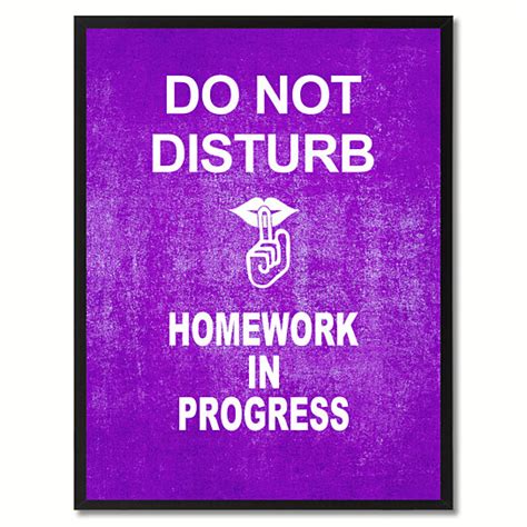 Buy Dont Disturb Shhh Funny Sign Purple Canvas Print With Picture