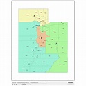 Utah 2022 Congressional Districts Wall Map by MapShop - The Map Shop