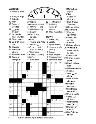 Super Jumbo Big And Easy Crosswords Puzzle Book Kappa Books