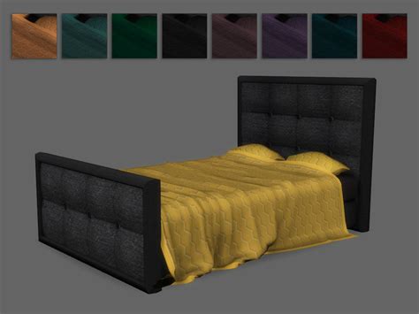 The Sims Resource Ashen Double Bed