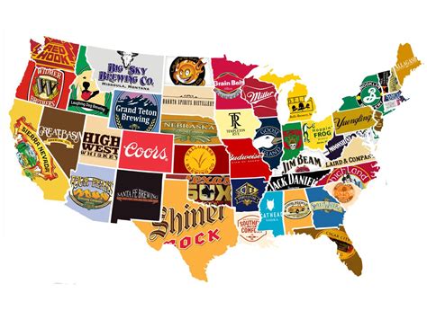 This Map Shows The Most Famous Booze From Every State Popular Beers