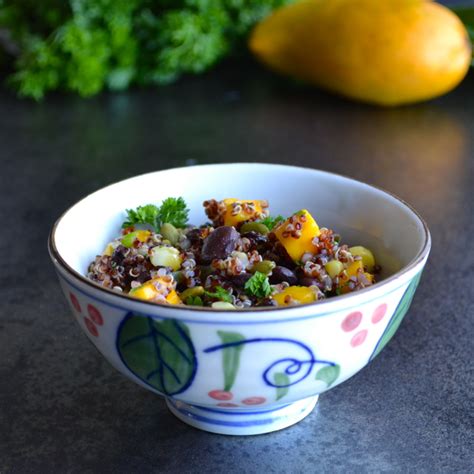 Red Quinoa And Mango Salad Taste Love And Nourish