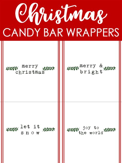 Wrap the printable around your mini candy bar as the photos below illustrate, making sure the adhesive seam is in the back. Candy Bar Stocking Stuffers