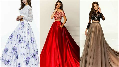 Fabulous And Elegant Two Piece Prom Dresseslong Maxi Skirts Dress