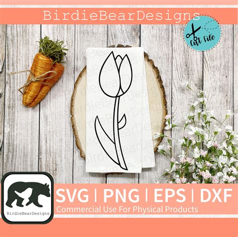 Tulpe SVG Blumen Umriss SVG Frühlingsblume svg Bundle Tulpe Etsy Schweiz