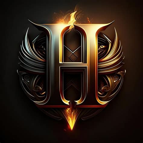 Premium Ai Image Luxury Letter H Logo