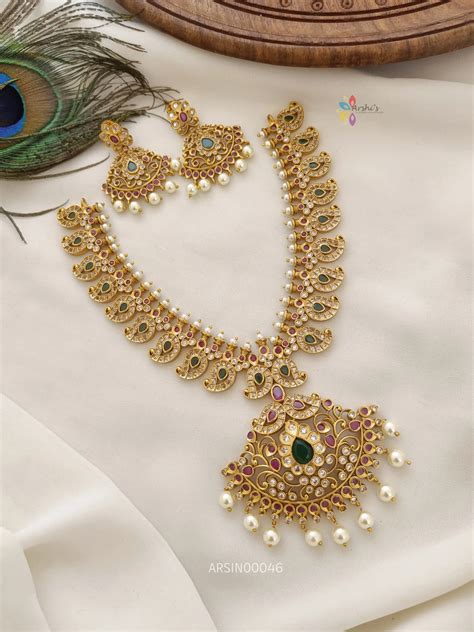 Traditional Bridal Mango Necklace Arshis Buy Traditional And