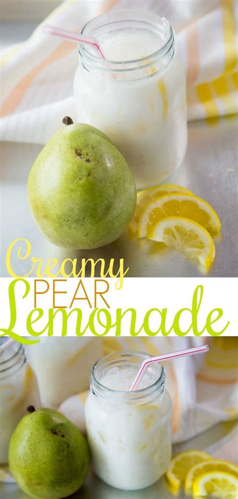 This Creamy Pear Lemonade Is The Perfect Nonalcoholic Summer Time Drink