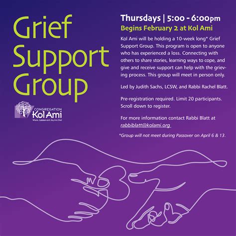 Grief Support Group Event Congregation Kol Ami