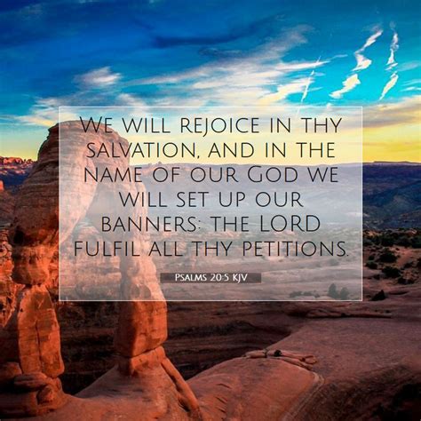 Psalms 205 Kjv We Will Rejoice In Thy Salvation And In The Name