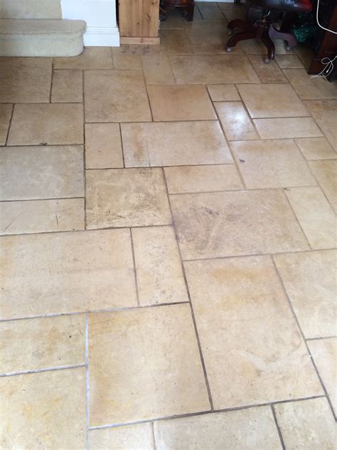 Limestone And Travertine Floor Restored In Nunton Wiltshire Tile