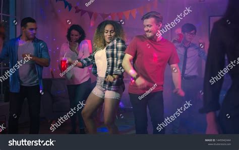 college house party sexy couple dances foto stock editar agora 1445942444
