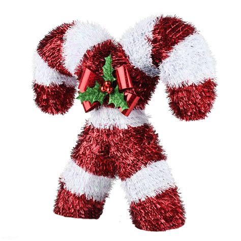 Holiday Time Candy Cane Tinsel Decor