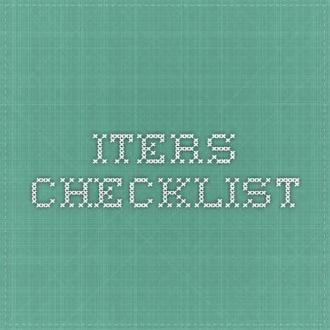 ITERS checklist | Classroom checklist, Preschool checklist ...