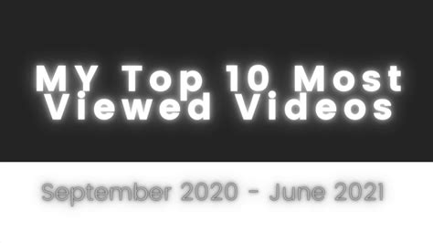 My Top 10 Most Viewed Videos Youtube